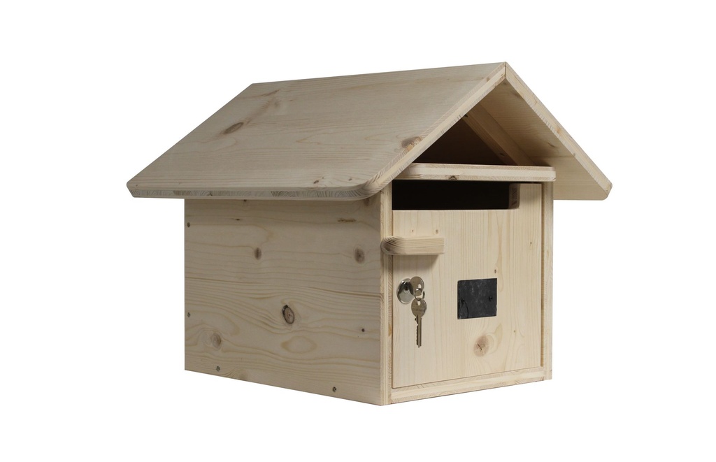 Boite en bois - 1 face - toit bois - sans décor