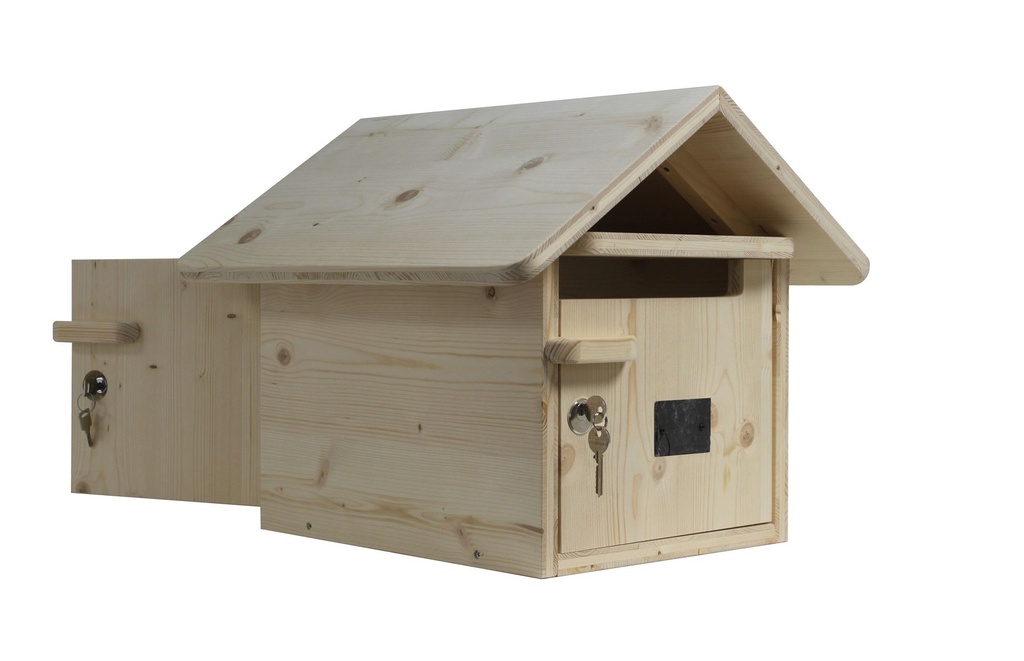 Boite en bois - 2 faces - toit bois - sans décor