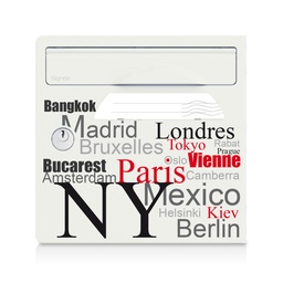 Porte avant décorée "Capitales du monde"