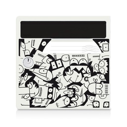 Porte avant décorée-artiste-"La ville se réveille" [Mél Bol]