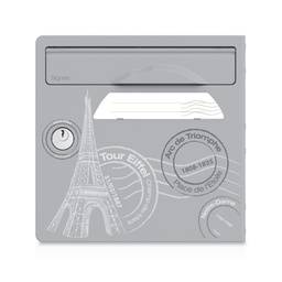 Porte avant décorée "Paris est belle"